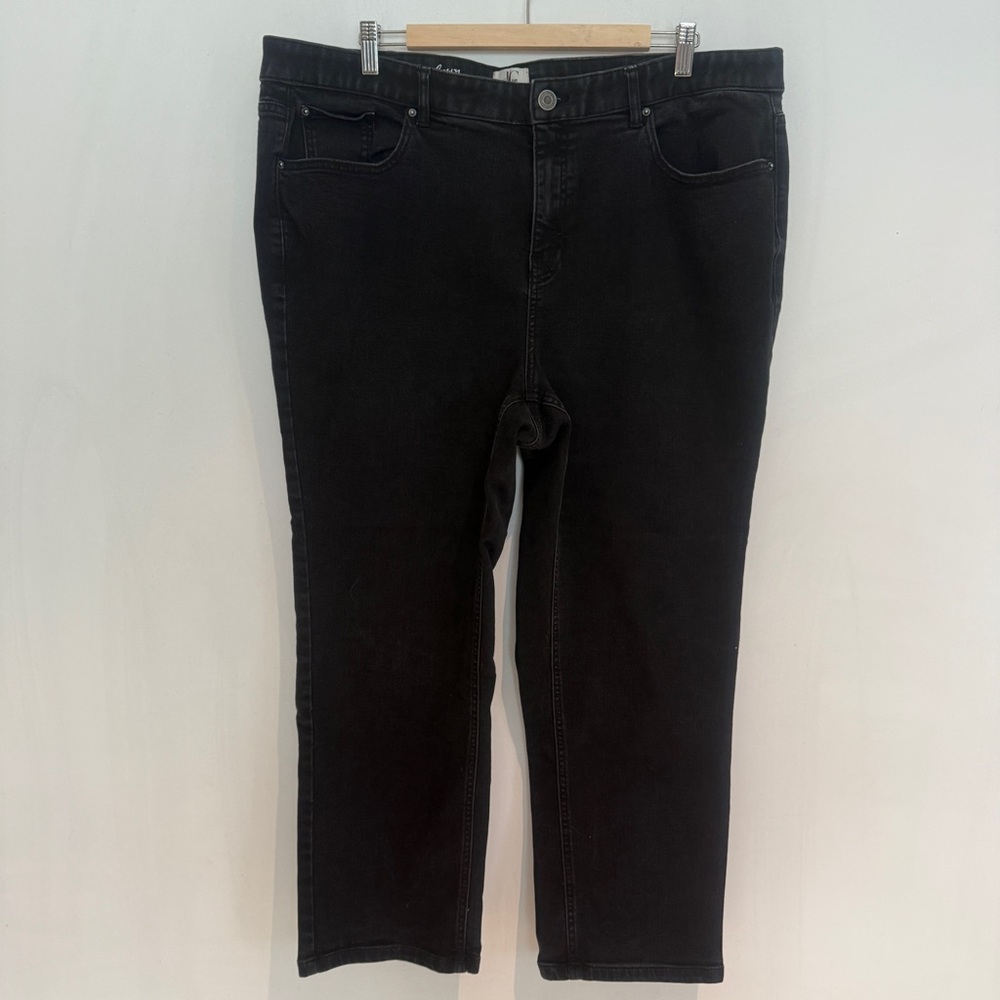 d/C Jeans Women Stretch Curvy high-rise 5 Pocket black jeans Size 22P